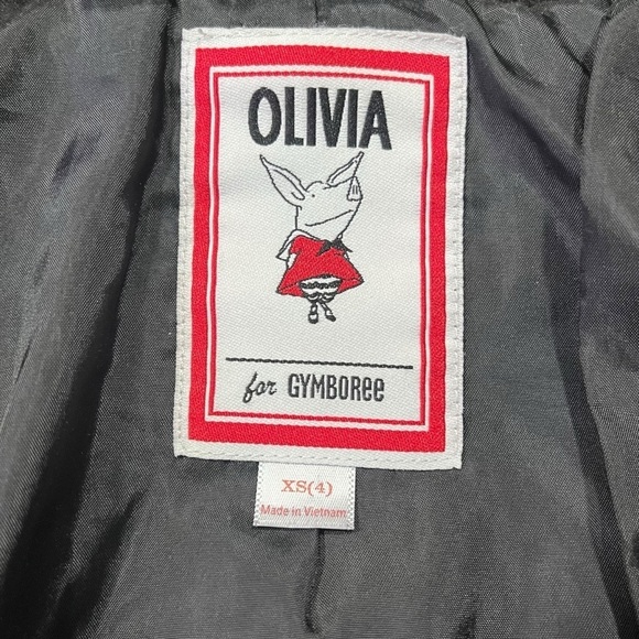 Olivia for Gymboree Black Peacoat with White Bow Accent sz 4 - Picture 4 of 8